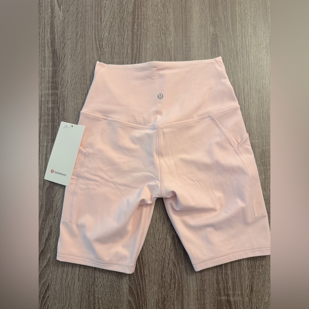 Lululemon Align High-Rise Short 8",w/pockets. Size 6. Strawberry Milkshake.Pink. - Picture 4 of 16